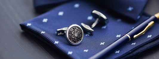 Custom-designed engraved cufflinks with unique logo