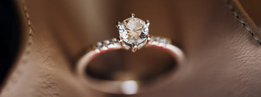 Custom-made diamond engagement ring - Unique, personalized design.