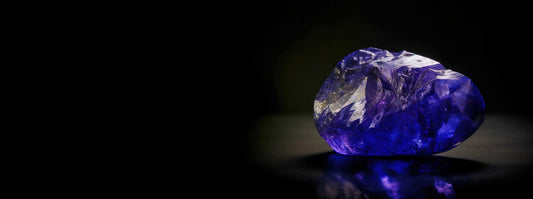 Tanzanite gemstone: December birthstone with a rich blue-violet hue.
