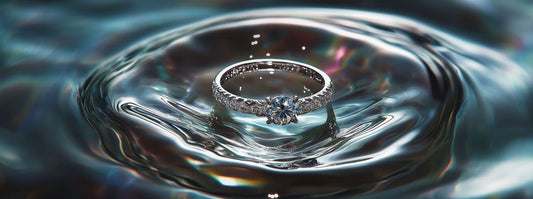 Pink diamonds engagement ring with small pink stones