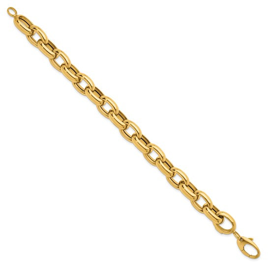  Open Link Gold Bracelet on a white background