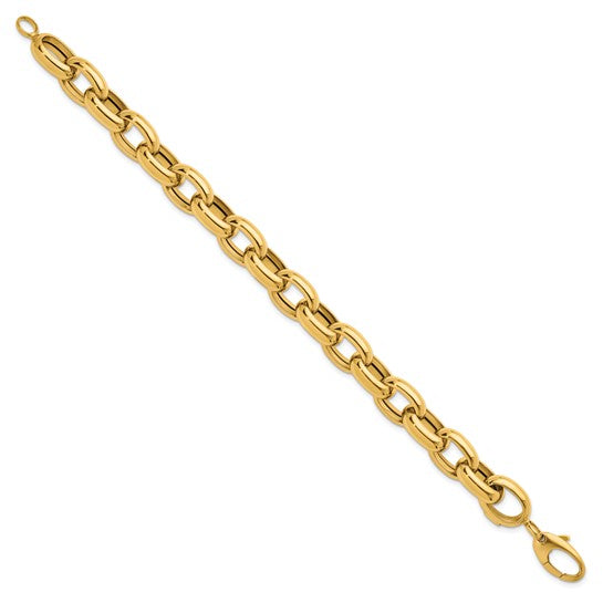 Open Link Gold Bracelet on a white background