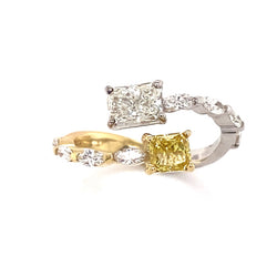Toi-et-Moi Canary Diamond Ring