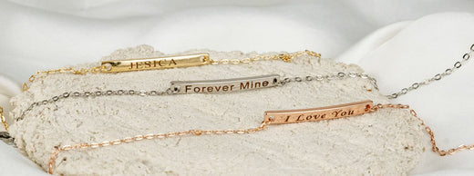 Custom name jewelry making process with personalized designs