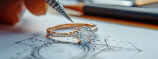 Custom engagement ring design process