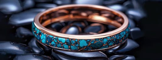 Jewelry with stone inlay technique