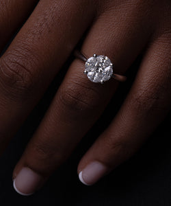 Illusion Set Diamond White Gold Engagement Ring