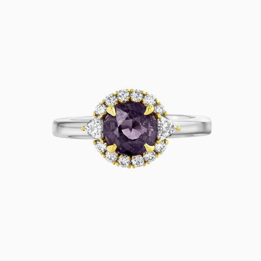 Alexandrite & Diamond Platinum Ring