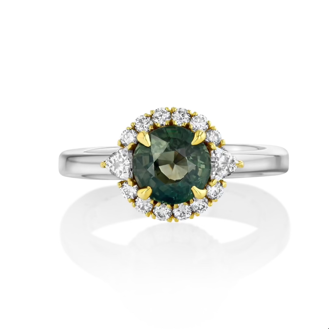 Alexandrite & Diamond Platinum Ring