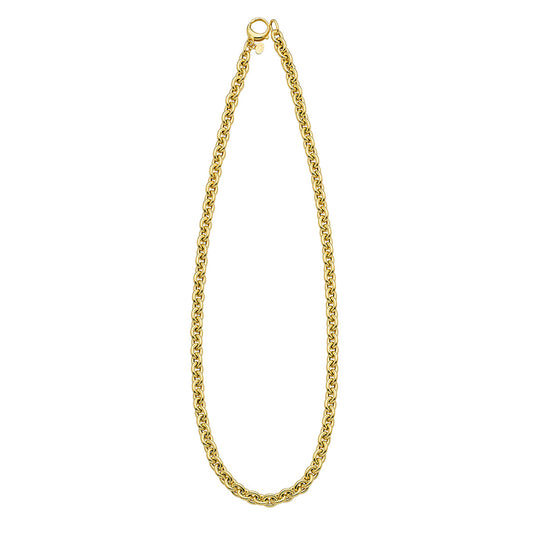 Large Oval Link Yellow Gold Necklace