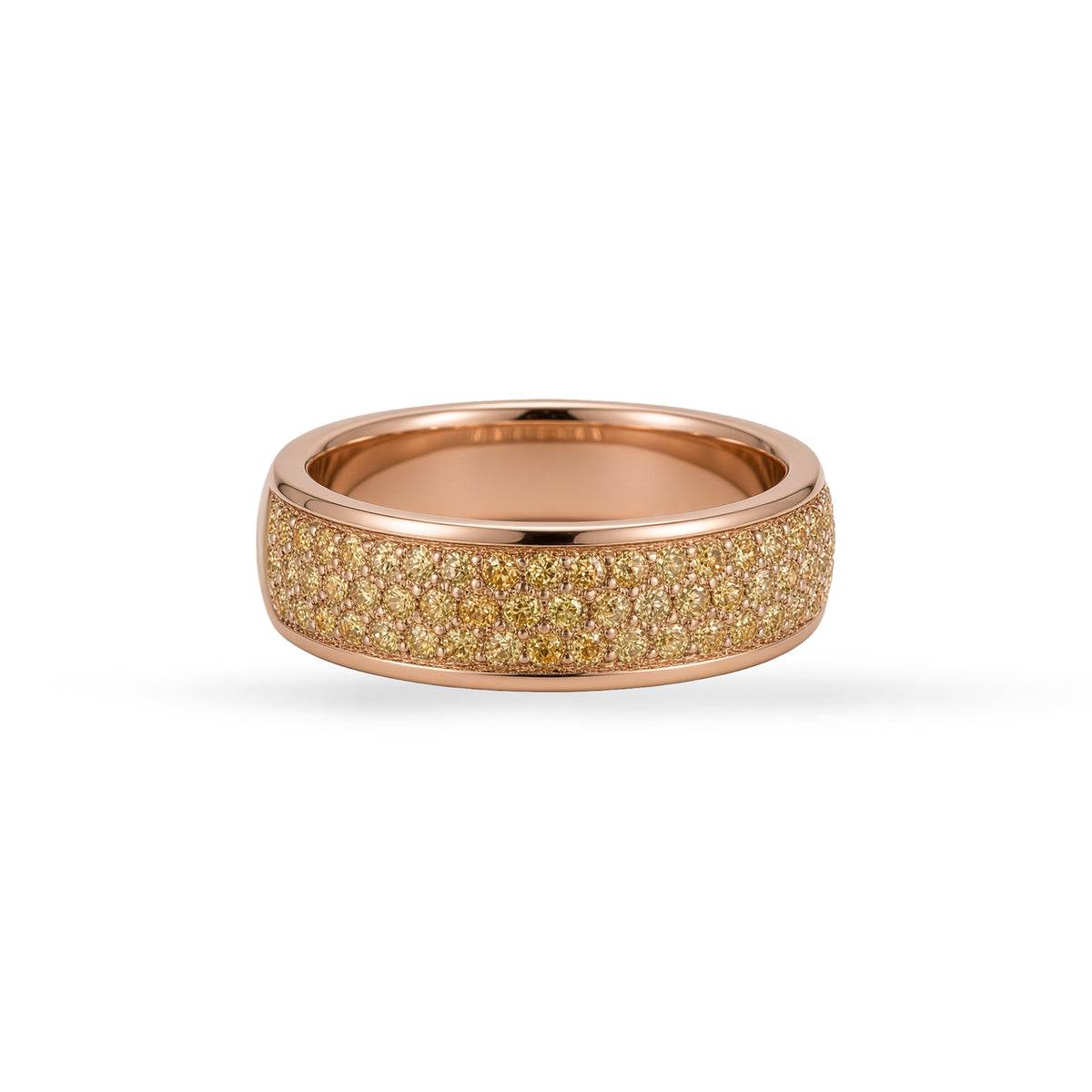 Canary Yellow Diamonds Wedding Band