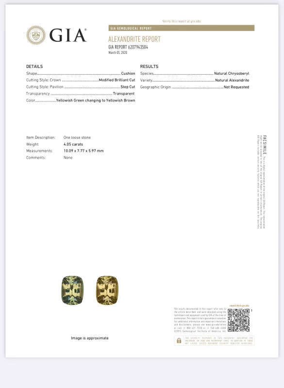 Cushion Sri Lanka Alexandrite & Platinum Ring