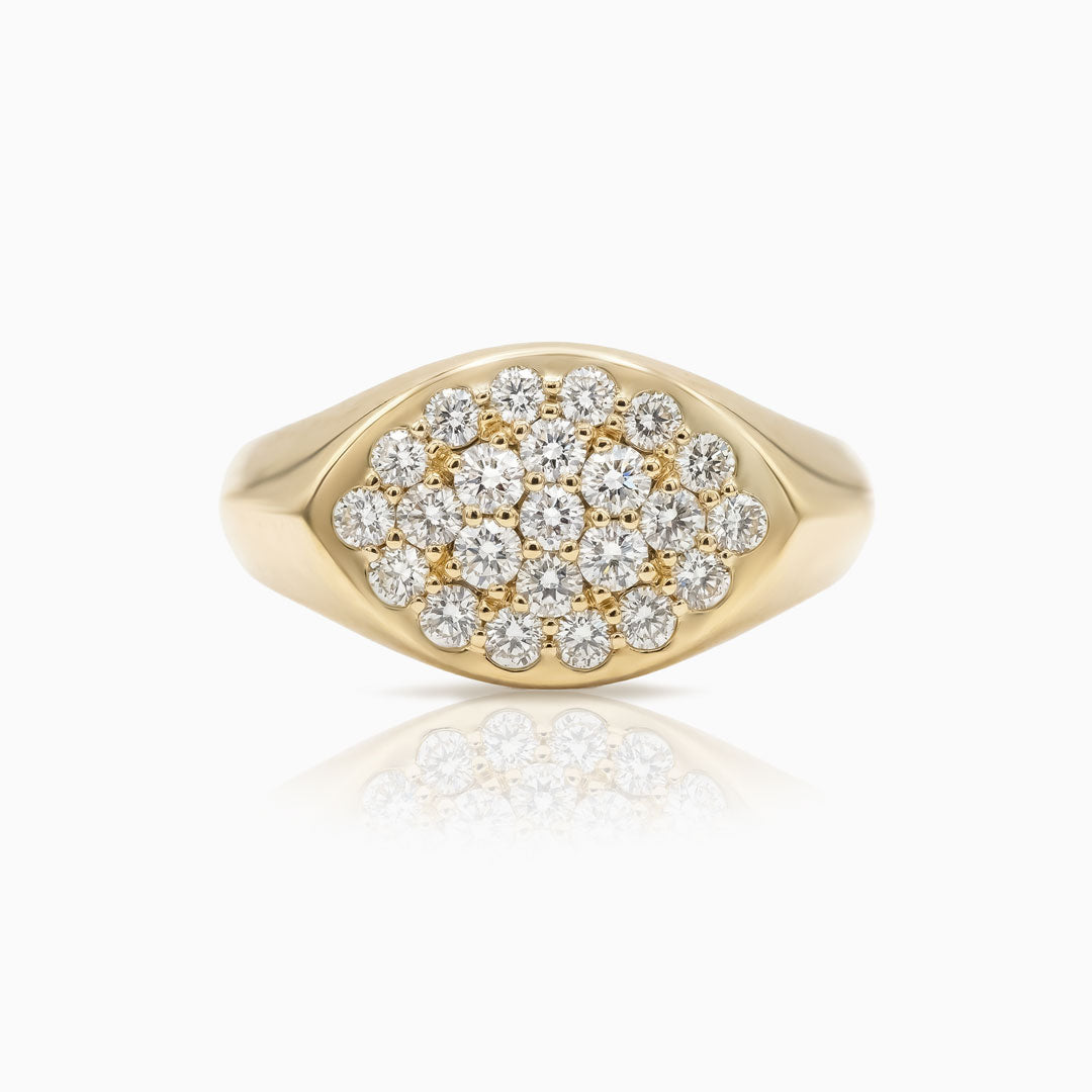 Diamonds Evil Eye Gold Ring