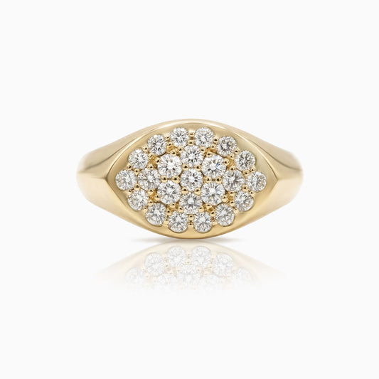 Diamonds Evil Eye Gold Ring