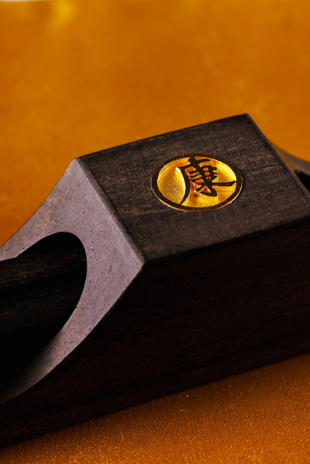 Ebony Wood & Yellow Gold Chopstick Set