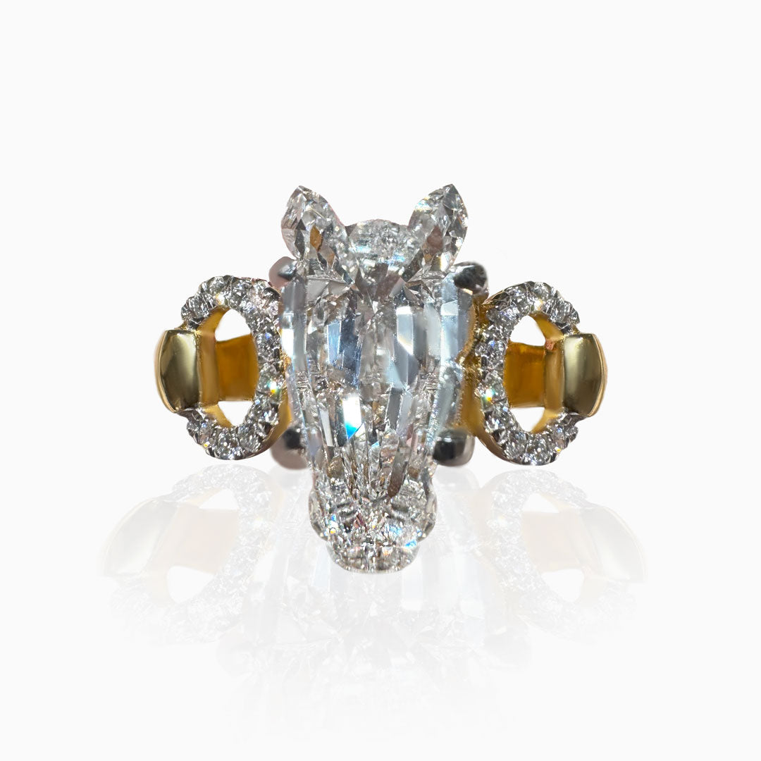 Equestrian Lab Diamond Yellow Gold Ring