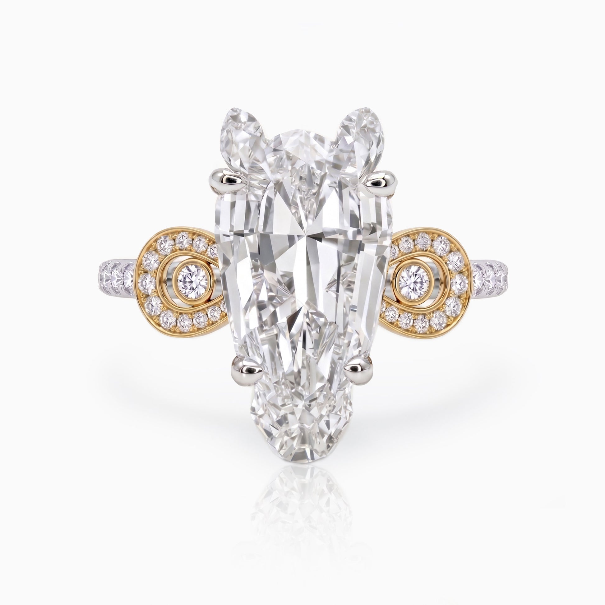 Equestrian Horseshoe Diamond Yellow Gold Ring