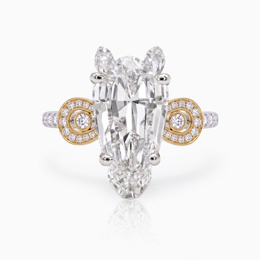 Equestrian Horseshoe Diamond Yellow Gold Ring