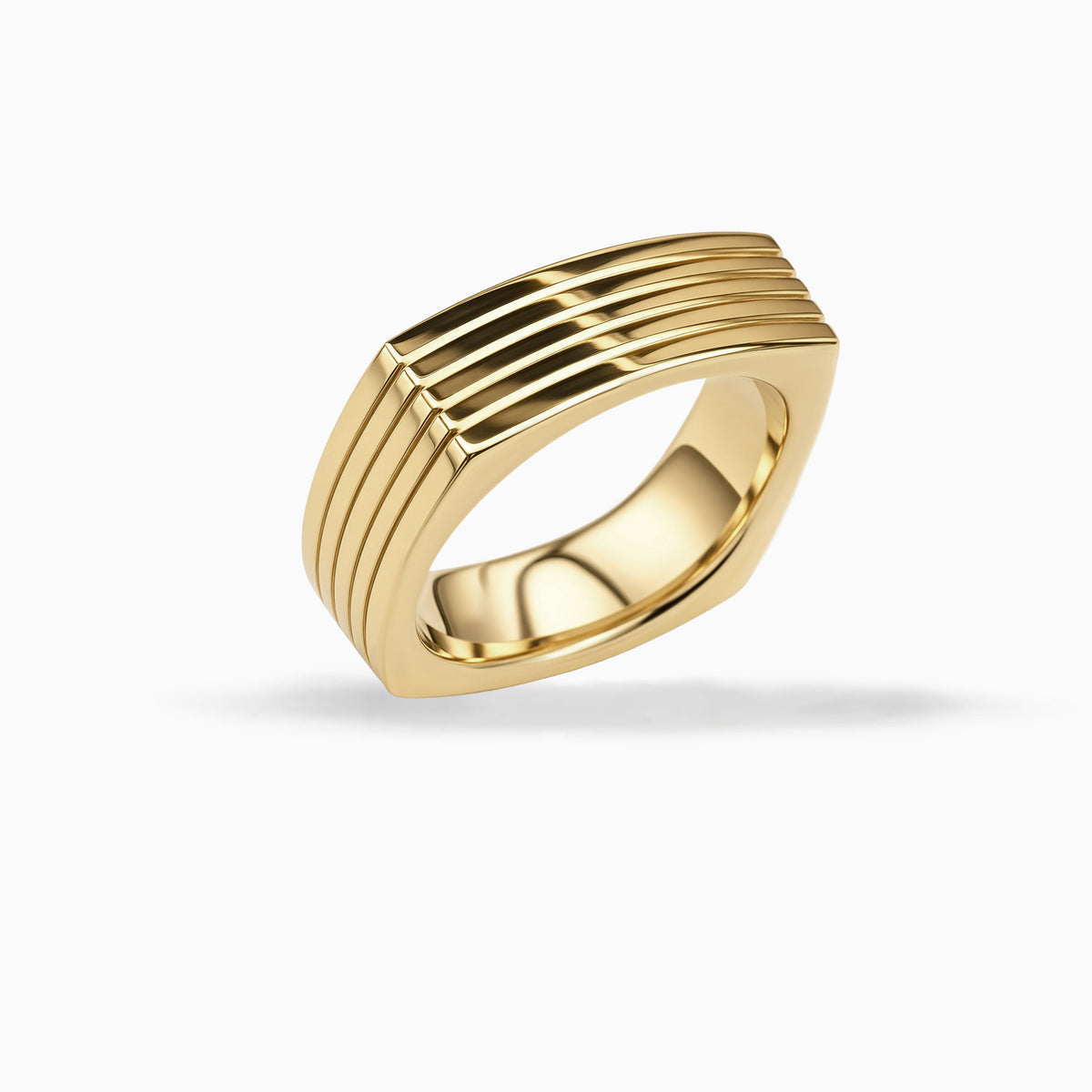 Yellow Gold Mens Wedding Band