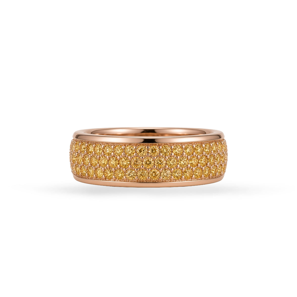 Canary Yellow Diamonds Wedding Band