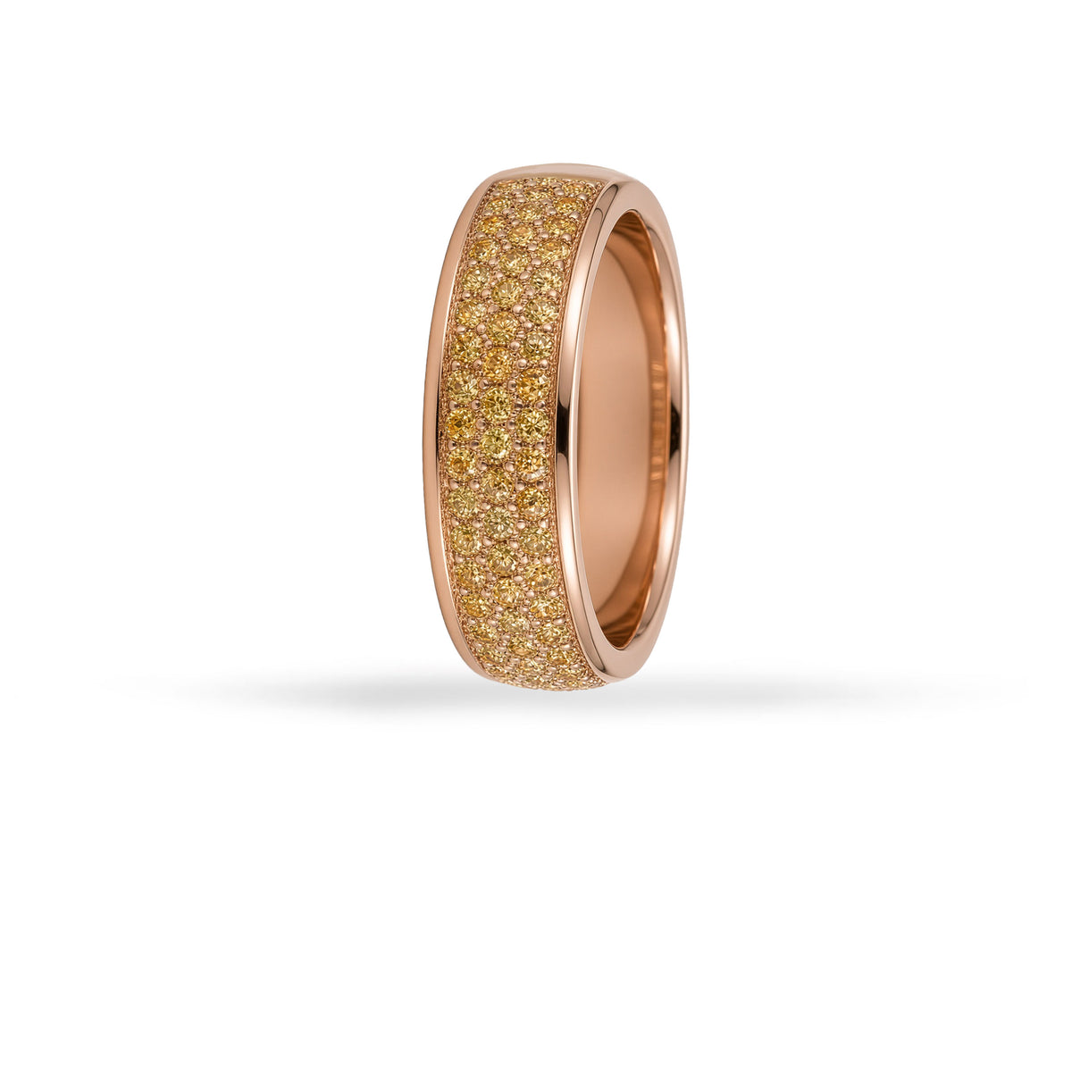 Canary Yellow Diamonds Wedding Band