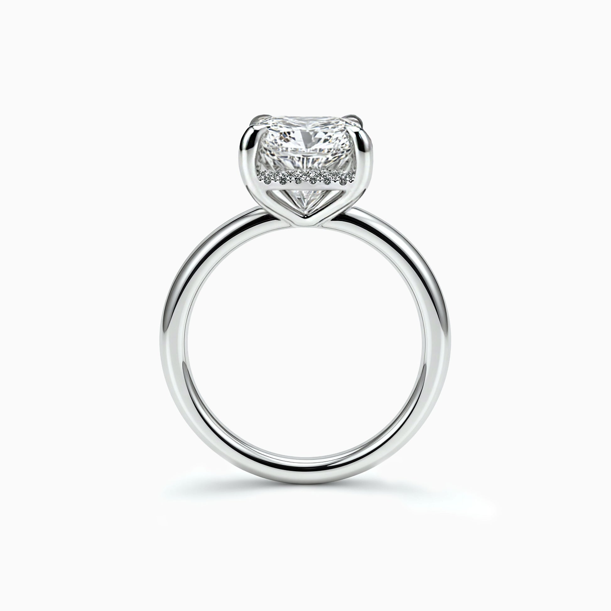 Radiant Cut Diamond Platinum Engagement Ring