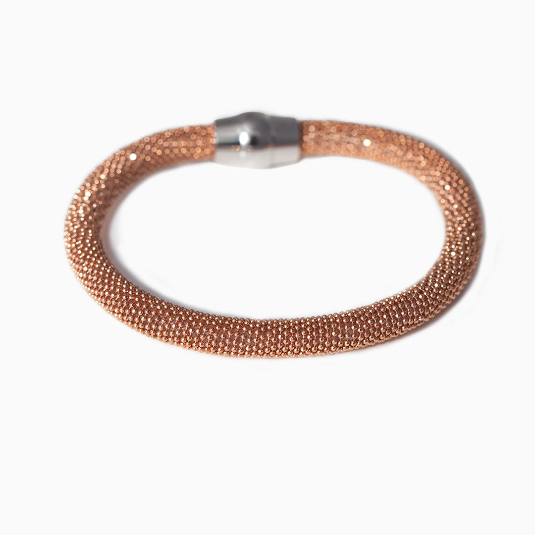 Rose Gold Plated Mesh Large Bracelet