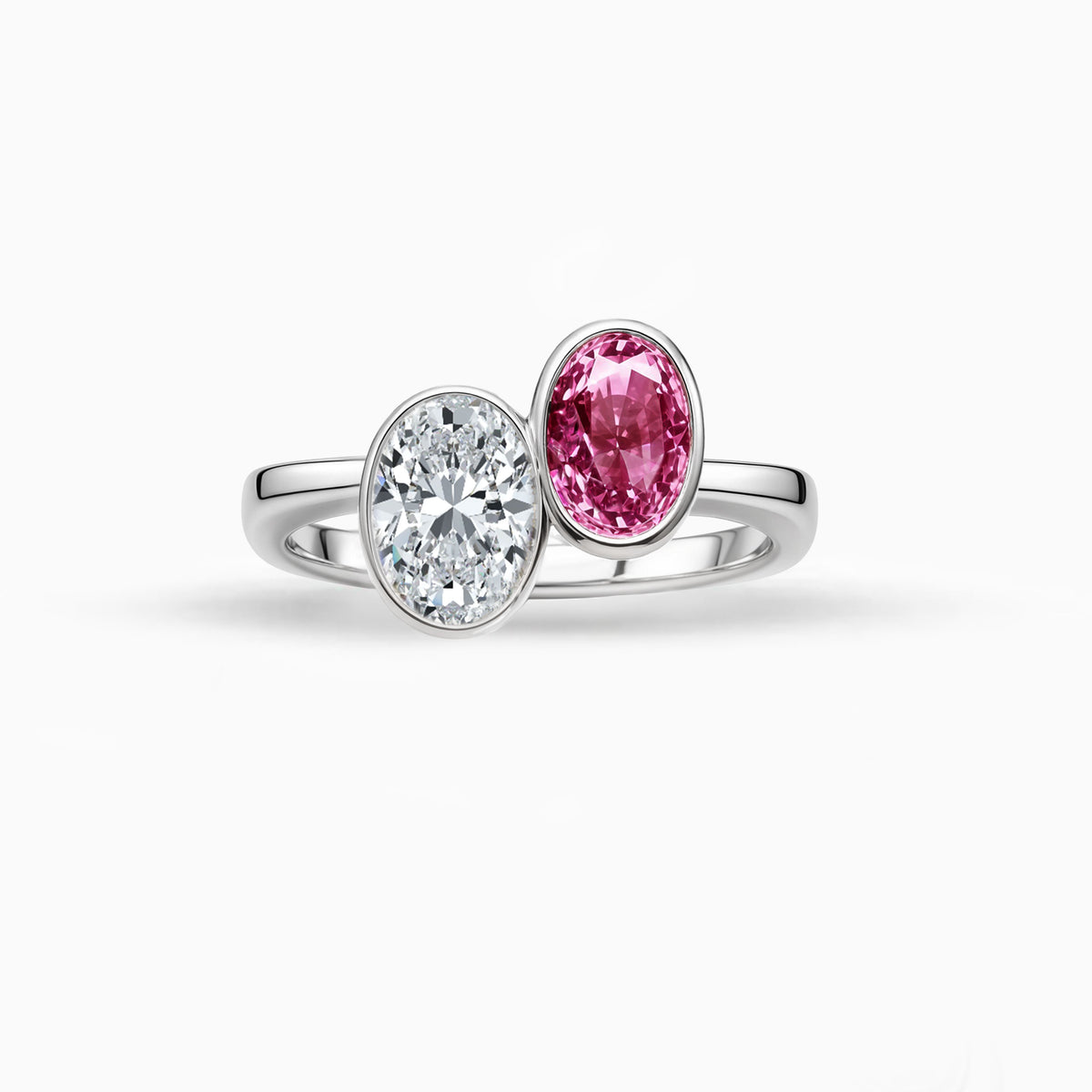 Toi et Moi Diamond & Sapphire Yellow Gold Ring  (Copy)
