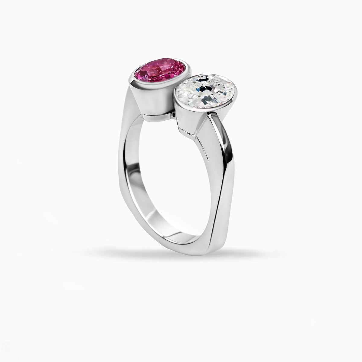 Toi et Moi Diamond & Sapphire Yellow Gold Ring  (Copy)