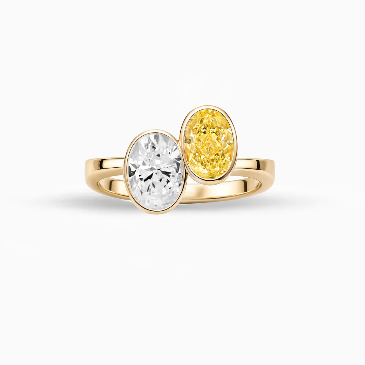 Toi et Moi Diamond & Sapphire Yellow Gold Ring  (Copy) (Copy)