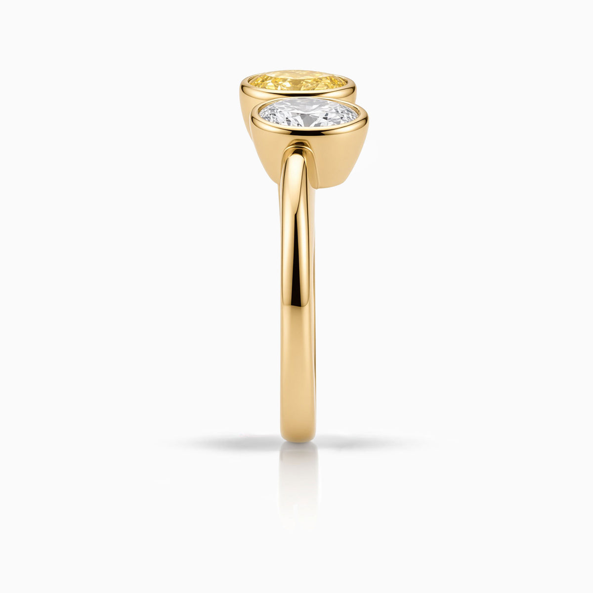 Toi et Moi Diamond & Sapphire Yellow Gold Ring  (Copy) (Copy)