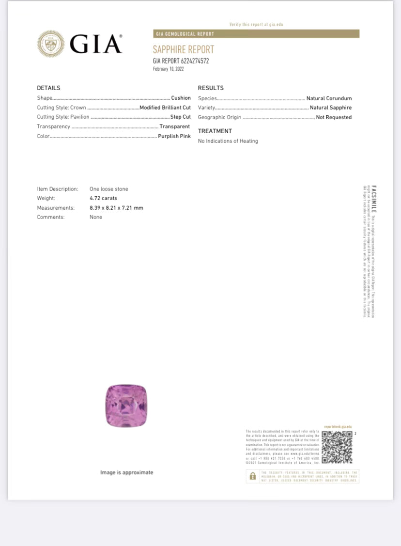 Sapphire GIA Gemological Report