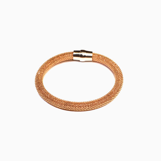 Rose Gold Plated Mesh Large Bracelet