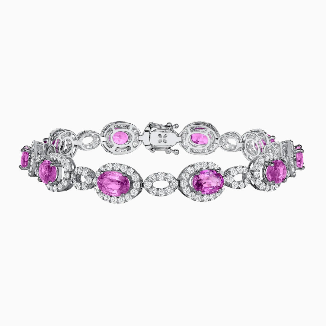 Pink Sapphire Gold Bracelet