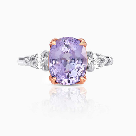 Lilac Sapphire Diamond Engagement Ring
