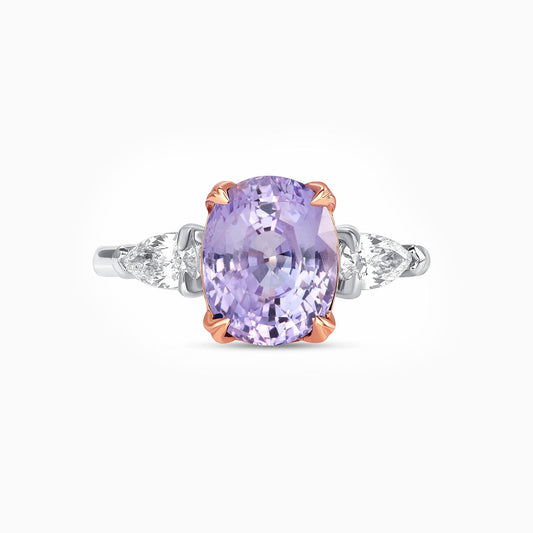 Lilac Sapphire Diamond Engagement Ring