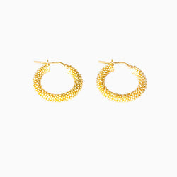 Yellow Gold Plated Mesh Earrings