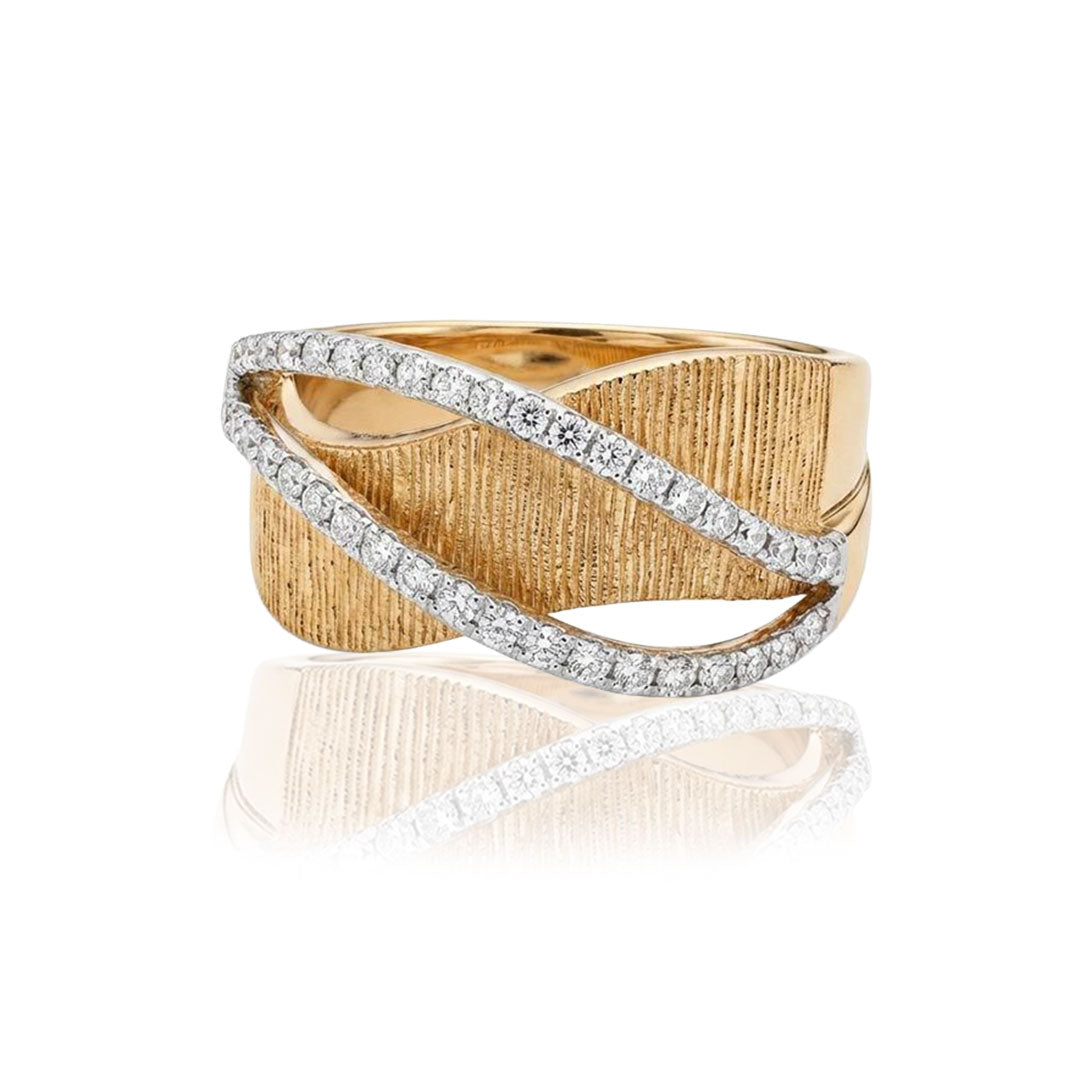 Diamond Yellow Gold Band