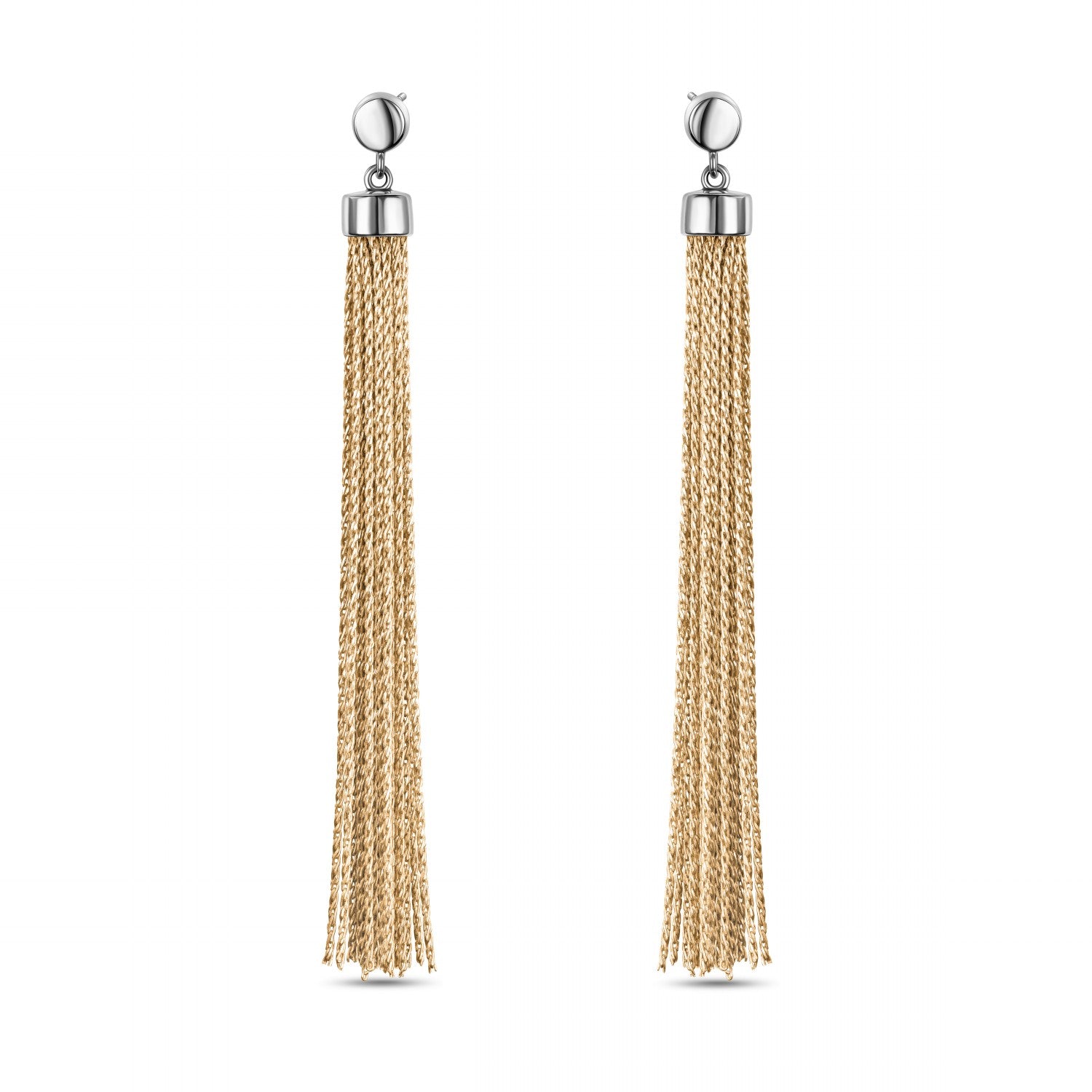 AD LONG CHAIN DROP EARRINGS