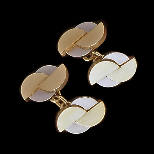 Art Deco Sun & Moon Cuff Links