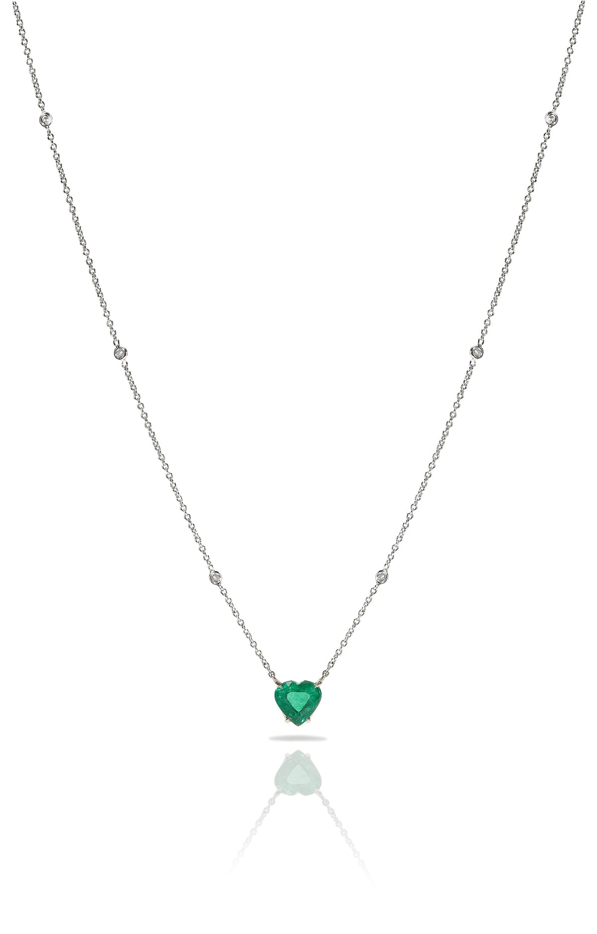 Emerald Heart Shape Necklace