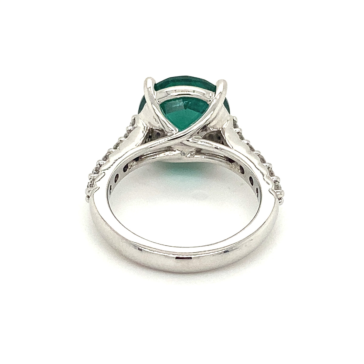 Round Zambian Emerald Ring