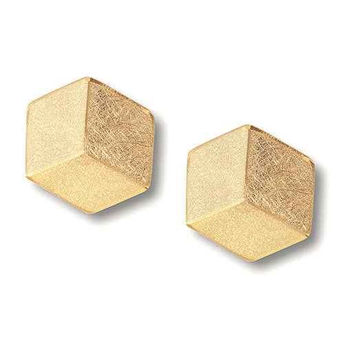 Large 3D Printed Gold-plated Earrings